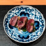 御料理 まつ山 - 真鴨の焼きと葱