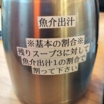 麺屋たけ井 - 最後は、魚介出汁