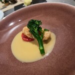 レストラン ラフィナージュ - クエのブレゼ　ヴェルモットの香るアルベースソース