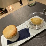 レストラン ラフィナージュ - マロンのスフレとヴァニラアイス
