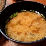 酒肴 新屋敷 - 蜆と三つ葉のお味噌汁