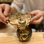 日本料理 かしづき - 蟹の甲羅酒