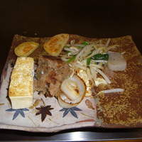 千薫庵 - ハンバーグ食べかけ・・・