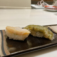 美乃鮨 - なんとかエビの昆布締めとバイ貝、？