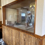 不動そば - 蕎麦を打つ作業