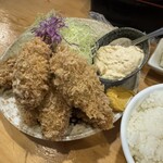 とんかつ かつ壱 - 牡蠣フライ定食！