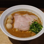 NIBOSHI MANIA - 甘海老煮干とオマール海老の濃厚1300円＋うずら味玉100円