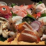 地酒と道産食材 一笑 別邸 - お刺身盛り合わせ　大将スペシャル！