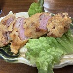 東京庵 - 鴨カツ　低温調理のような見栄えでしょう！メニューには燻製の文字が、、、？？