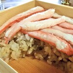 えちごトキめきリゾート 雪月花 - 三段重（紅ズワイガニのちらし寿司）（食べかけで失礼します）