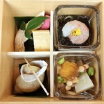 えちごトキめきリゾート 雪月花 - 三段重（のどぐろ塩焼き 他）