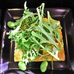 ろくもん - 前菜（枝豆とパルミジャーノチーズのチーズケーキ）