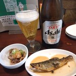 昭島くじらのらじっく - 突出しとBEER