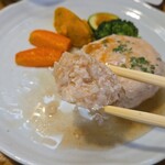 キッチン ブルー グローブ - 次はソースをタップリ付けて