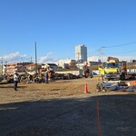 キッチン ブルー グローブ - 帰り道の工事、何かを掘り出している？（おまけ）