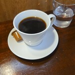 キッチン ブルー グローブ - ホットコーヒーのアップ