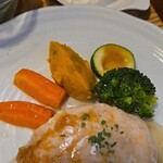 キッチン ブルー グローブ - 備え付け野菜のアップ