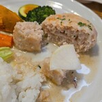 キッチン ブルー グローブ - お新香を乗せて