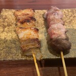 精肉問屋 串の玄太丸 - 追加の豚バラとタン串