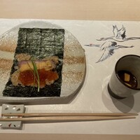 寿司と日本料理 銀座 一 - 大トリは、サーロインと雲丹とイクラの手巻き寿司！