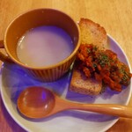 CITRA Hachioji - 和栗と甘糀豆乳スープ、大豆ミートチリコンカン