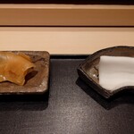 くろ﨑 - ガリ、指拭き