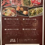 とがし肉家 - メニュー