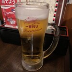 とがし肉家 - 『生ビール(中)』