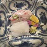 茜坂大沼 - 泥障烏賊の甘いこと。鯛は程よい脂の乗り。