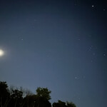 大元 - この冬の夜のお楽しみ超大三角を月が満月で通り抜けてしぼんで行く