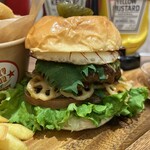 たぬきバーガー♡ポテト付き たぬきバーガー♡ポテト付き