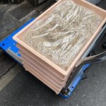 一由そば - どんどん運ばれてきます　これの倍くらい段数ありました