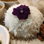 Ansh - バスマティライスにエディブルフラワー