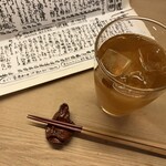 御料理 めなみ - ほうじ茶割り＋マイお箸