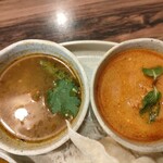 Ansh - ラッサムとチキンカレー