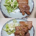  豚バラ生姜焼き￥230(初訪時＆再訪)