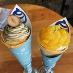 쓰리 피슈 커피 - 와栗 몽블랑・이요감 귤 크레페