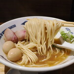 NIBOSHI MANIA - 銀鱗キンキ鮮魚煮干蕎麦麺リフト