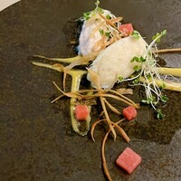 ローザロッチェITALiAN 心斎橋 - バッカラのブランダード たらことマスカルポーネのムース添え
