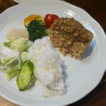 キッチン ブルー グローブ - 再びワンプレート