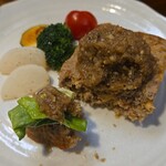 キッチン ブルー グローブ - サラダを添えて