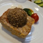 キッチン ブルー グローブ - 反対側から、上のデュクセルはまん丸山盛り