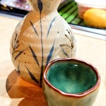 東京亭 - ぬる燗（簸上正宗）