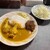 辛口飯屋 森元 - 料理写真:レギュラーあいがけ、サラダ