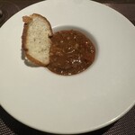 鉄板焼さとう - ２日煮込んだ牛筋のビーフシチュー