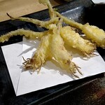 長岡漁港けんじろう - ひげにんにくの天ぷら