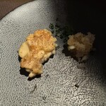 鉄板焼さとう - 白子を炒めたもの