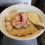 丿貫 - 牡蠣と白菜の酒蒸し風つけ蕎麦