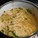 丿貫 - つけ汁に麵を投入