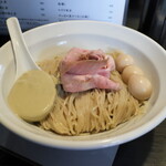 丿貫 - 牡蠣と白菜の酒蒸し風つけ蕎麦